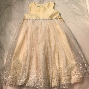 Light Yellow Dress with Silver Sparkles